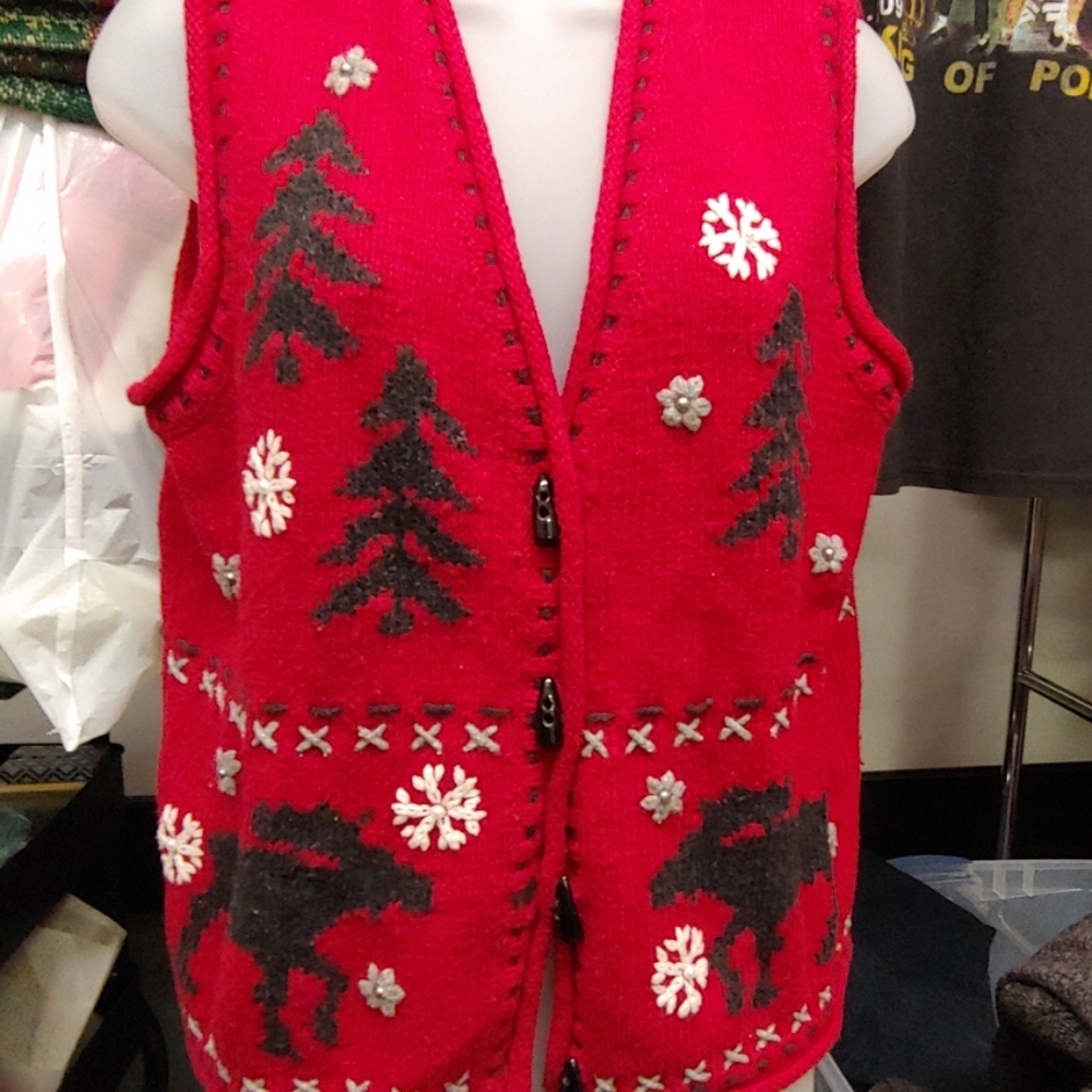 Coldwater Creek Christmas Vest